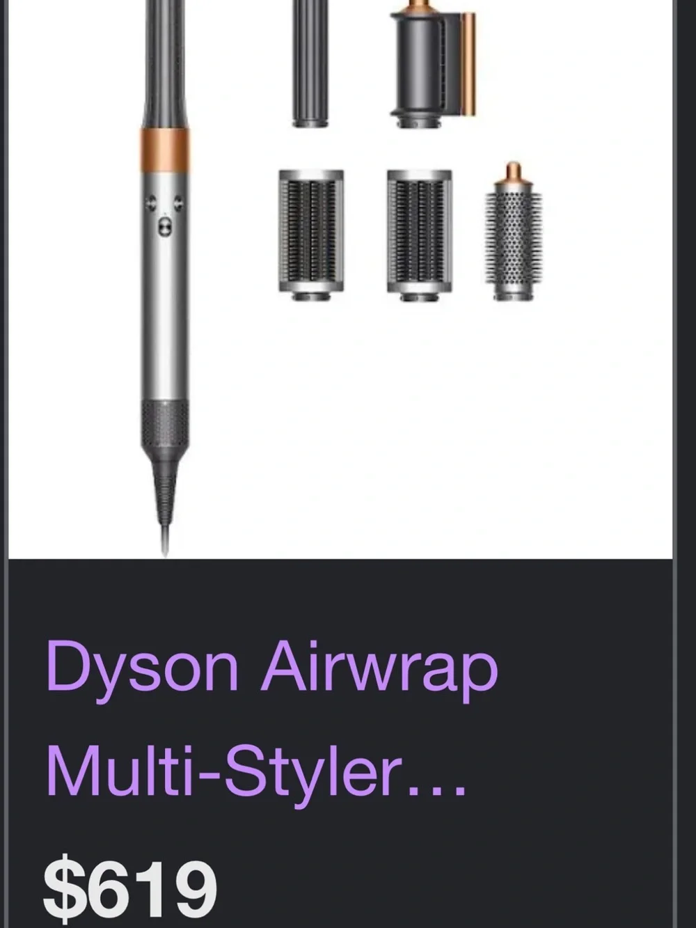 Dyson Airwrap Multi-Styler Set in Gray and Copper Accents